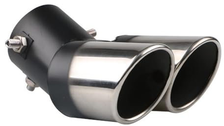 YIBAJIO Auto Auspuffblende Auto Styling für Opel Corsa F 2019-2023 Edelstahl Auspuffrohr Auto Zubehör Edelstahl Auspuffblende