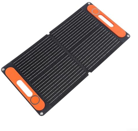 Hasaller Solarpanel-Ladegeräte, 80 W, faltbares Solar-Ladepanel, monokristallines Silikon, So-lar-Power-Kit mit zwei USB-Anschlüssen für Autobatterie, Wohnmobil, Camping, Reisen