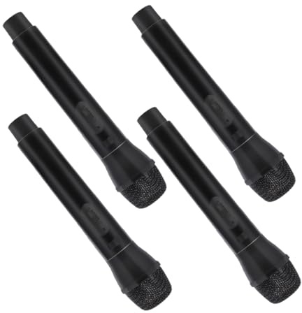 Vaguelly 4pezzi Microfono Giocattolo Per Ragazzo Simulazione Microfono Per Ragazzo Prop Da Gioco Per Karaoke Costume Da Prop Compleanno
