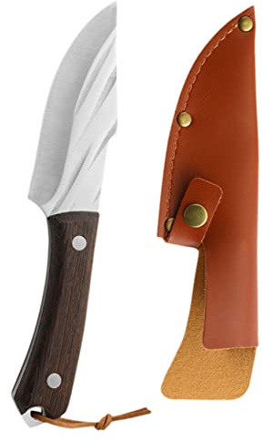 INOOMP Coltello Mannaia Portatile in Inossidabile Antiruggine con Impugnatura Ergonomica Taglio Rapido per Carne e Verdure Affilato e Affettare Preciso e Picnic