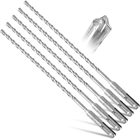 LDHHYH 5 Stück SDS Plus Bohrer 6mm×260mm Steinbohrer, Betonbohrer 6mm, Hammerbohrer, Stahlbeton Bohrer für Harten Beton, Naturstein, Kunststein, Mauerwerk
