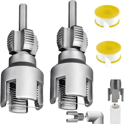 2 Piezas Roscador De Tuberías Integrado, Tubo De Agua Rosca Interna Yabridor De Rosca Externa, Abre Roscas Para Tuberías De Agua Pvc, Para Roscar y Reparar Tuberías, Incluye 2 Cintas Adhesivas