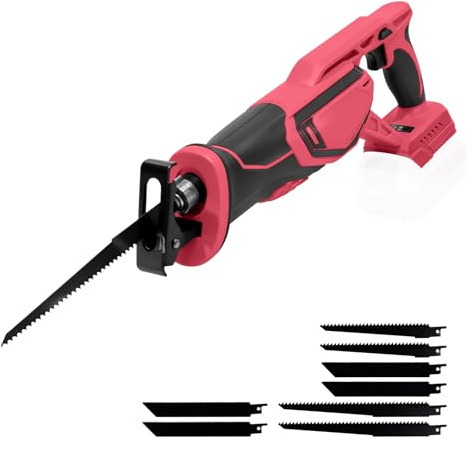 Sega alternativa compatibile con batteria Milwaukee M18 da 18 V, 3000 giri/min senza spazzole con 8 lame per sega alternativa, taglio per metallo, legno, plastica, taglio alberi