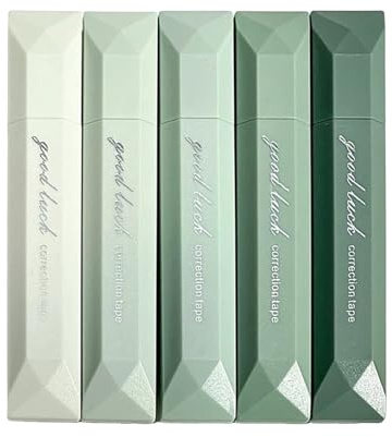 5 Stück Kleberoller Doppelseitiges Klebeband Stifte, Klebestift Doppelseitig, Bastel Klebestift Roller für Scrapbooking, Fotoalbum, Karten, Büro, Schule und Zuhause (Grün)