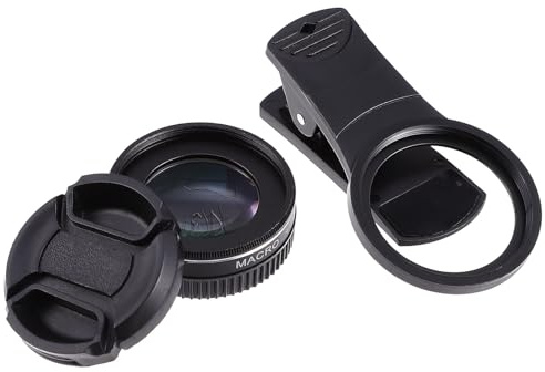 HOMOBABE Obiettivo Resistente in Alluminio Nero e Fotografia Aeronautico per Macro 37mm Lega di Lente 4k Clip Smartphone per Cellulare e Fotocamera