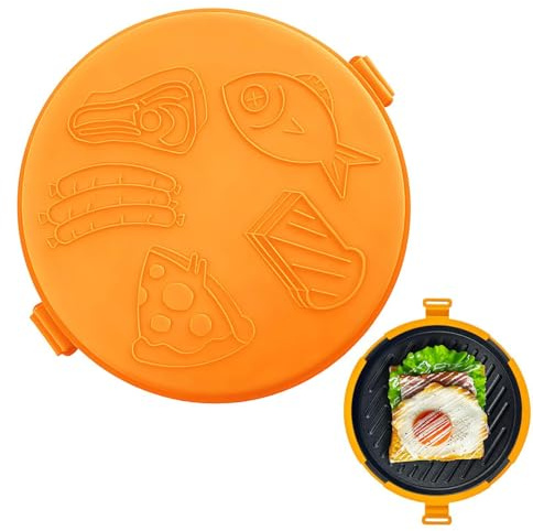 Microwave Sandwich Maker Quick-Heat Pizza Tray | Microwave Sandwich Pan for Oven Dorm Pancake Breakfast Baking Kitchen Cooking