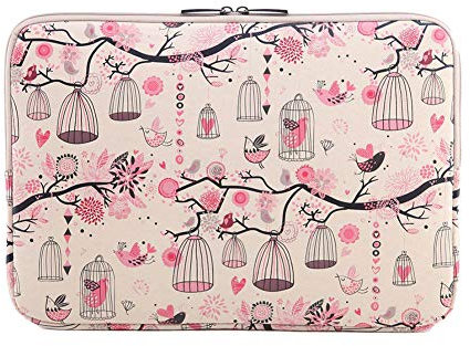 6-15 Inch Laptop Sleeve, Water Resistant Pu Leather Protective Case/Ultrabook Briefcase/Notebook Carrying Bag 10 Inch Pink