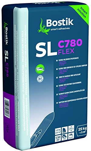 Bostik Holzboden Ausgleichsmasse, Kautschuk-basiert, Paste, Grau, 25kg Sack