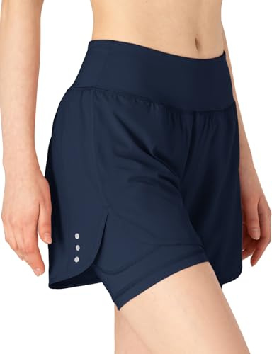 donhobo dam sportshorts sommar 2 i 1 korta byxor snabbtorkande löparshorts fitness yoga jogging träning sportbyxor