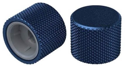 GLORIOUS Rotary Knob für GMMK PRO & Numpads, CNC-Aluminium in Navy Blue | Griffige abgewinkelte Rillen, Endloser Bildlauf, Einfache werkzeuglose Montage, Steuert Lautstärke & Stummschaltung am PC