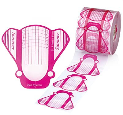 Cartine per Ricostruzione Unghie Sagoma a Farfalla 500 pz