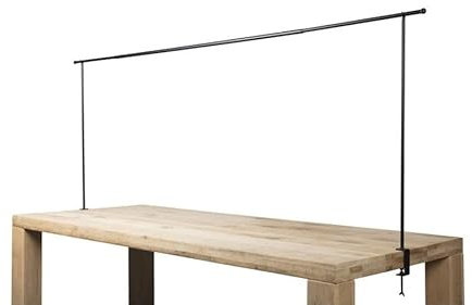 Struttura decorativa da tavolo allungabile, 220 – 250 cm, asta decorativa in metallo con morsetti a vite, supporto decorativo da tavolo, una cornice per Natale, Pasqua, compleanni e feste