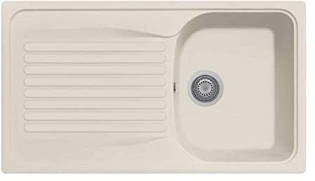 Plados HR0861 Built-in Quartz Sink Single Basin Plus Draining Rack - Jasmine