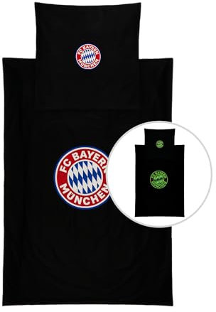 FC Bayern München Bettwäsche Glow in The Dark Arena I 135x200 I Leuchtet im Dunkeln I Fußballfan