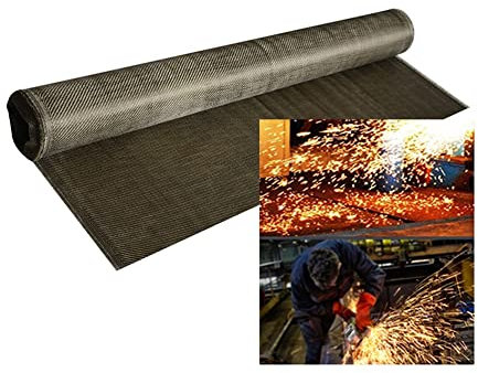 La Manta De Soldadura De Fibra De Carbono De Alta Temperatura Protege El Área De Trabajo De Chispas Y Salpicaduras, Tela Ignífuga hasta 1472°F (800℃) (Color : Bronce, Tamaño : 4X7M)