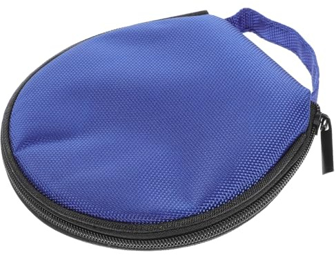 DOITOOL Bolsa Redonda De Almacenamiento De Cd Estuche Para Cd Y Dvd De 20 Capacidad Organizador Con Cremallera Y Asa Para Guardar Discos De Música Juegos Y Vídeo En Casa O Viajes