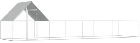 ZEYUAN Hühnerstall, Kaninchenstall, Legenester Für Hühner, Hühnerhaus, 8x2x2 m Verzinkter Stahl