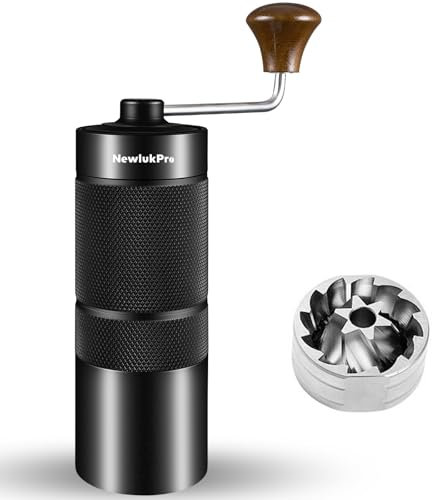 Molino Manual de Café Newlukpro M6 - Capacidad 25g, Núcleo de Molienda Hexagonal Afilado, Portátil para Café Concentrado