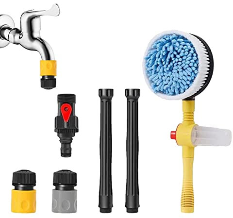 Rotierender Autowaschmopp, 52 cm, Autowaschmopp, langer Griff, Autowaschbürste, rotierende Autobürste für Auto-Hausreinigung