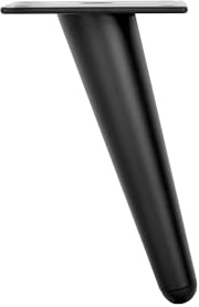 woplus 4 Stück Schräg Möbelfüße Schwarz 13cm Konisch Möbelbeine Ersatz Möbelfüße Metall Schrankfüße Sofa Füße für Sofa, TV-Schrank, Bett, Couchtisch (Höhe13 cm)