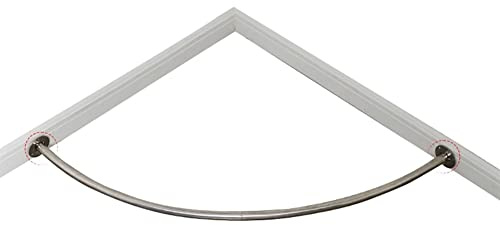 Justerbar duschdraperistång, rund duschdraperistång, Klädaffär, Duschgardinstång for hörn, Metallhylla omklädningsrum, Väggfäste (Färg: Svart, Storlek: 120x120cm) (Färg: Guld, Storlek: 80x80cm) (Colo
