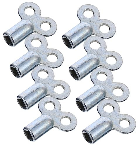 Yardenfun 8pcs Radiator Bleeding Key Square Socket Key for Home Radiators Plumbing Air Tool Valve for Bleeding Old
