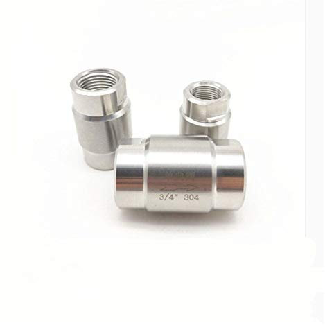 Aluminium-Pneumatik-Luftzylinder DN6 DN8 DN10 304 Edelstahl Hochdruck Rückschlagventile Gaswasser Einwegventil Verschleißfest, lange Lebensdauer(Size:1/4)