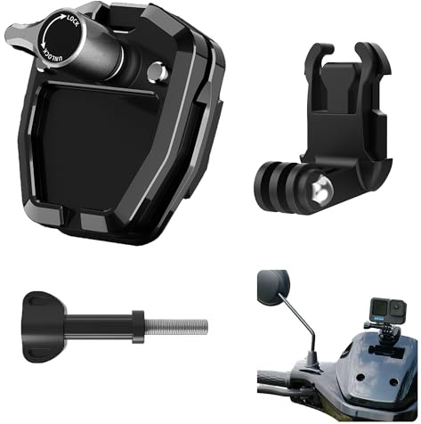 CERFFOOL Motorcykel vindrutehållare för GoPro Hero 13 12 11 för Insta360 X5 X4 X4 Air Ace Pro 2 för DJI Action 6 5 4 Pocket 3 SJ Cam aluminiumlegering anslutning mobiltelefon actionkamera tillbehör