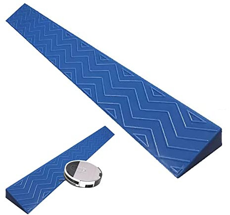 Gummi-Rampe zum Beladen Rollstuhl-Rampe für Fahrzeuge 100 x 8 x 2 cm blau