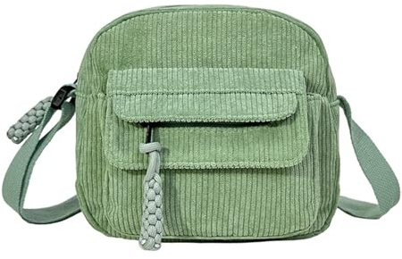 XSDSLS Umhängetasche Damen Klein Crossbody Bag Cord Schultertasche Cord Umhängetasche Damen Kord Handytasche zum Umhängen für Arbeit Alltag Reisen