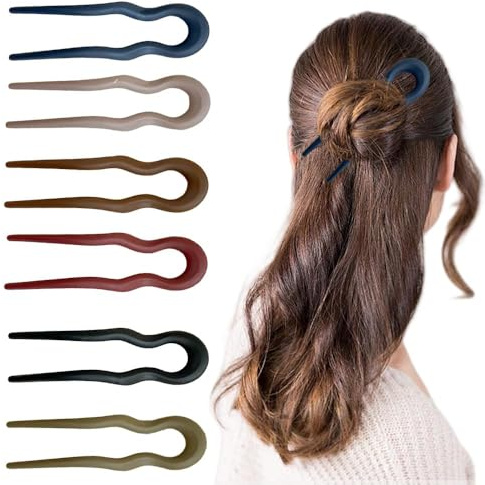 TTPSRY 6 Stück U-förmige Haarnadeln Groß French Twist Hair Pins, Ideal für Hochzeiten Partys den Alltag Frauen Mädchen