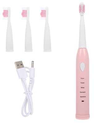 Healeved Elektrische Kinderzahnbürste für Sanfte Zahnreinigung mit Weichen Borsten Hautfreundliche Abs Bürste USB Wiederaufladbar in Rosa bei Kindern