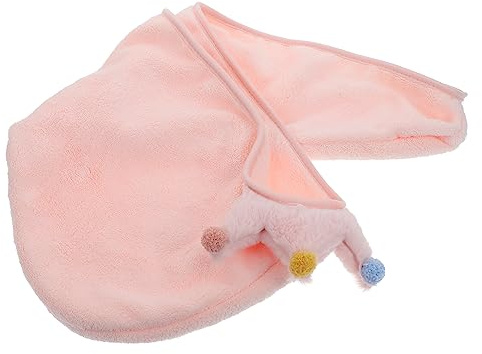 Haartrockenhaube für Erwachsene aus Korallenvlies, Rosa, Kronenform | Täglichen Gebrauch zu Hause und Unterwegs, Schnelltrocknend, Sicherer Halt, Weiches Haarwickel Design