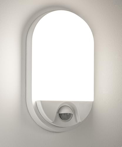 JungesLicht LED Wandleuchte mit Bewegungsmelder, 15W 1350Lumen, Neutralweiß 4000K, IP54 Wetterfest, PIR Sensor 9m Reichweite, Innen & Außen, Einstellbare Lichtdauer & Dämmerungssensor Deckenleuchte