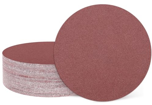 sourcing map Lot de 30 disques de ponçage 180 mm Grain 180 Crochet et boucle Papier abrasif Orbital aléatoire pour travail du bois, automobile, métal