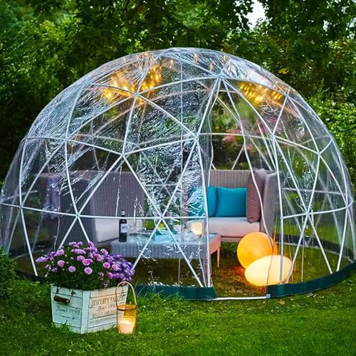 Transparente wetterfeste geodätische Kuppel für Partys im Freien, Sternenbeobachtung und Entspannung im Hinterhof