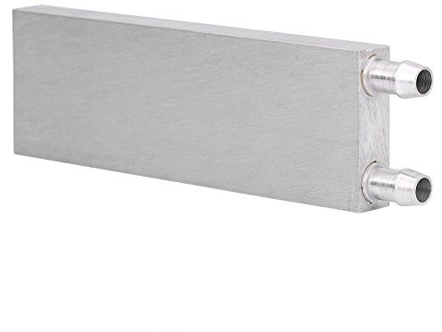 Bloque de Enfriamiento de Agua del Radiador CPU Aluminio con Vía Fluvial Doble en Forma U, Disipador Calor Enfriamiento Líquido, 40x200x12 Mm, Ideal para Aplicaciones CPU, Láser e Industriales