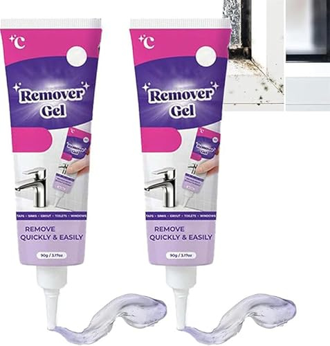Mold Remover Gel, Powerful Cleaning Gel, Mould Remover Gel, Highly Effective in Penetration, Fast Cleans for Bathroom & Kitchen Tile Gaps, Grout & Walls (2)