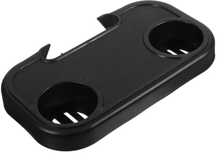 HONMEET Portavasos para Silla Plegable Bandeja De 2 Orificios, Material Resistente y Diseño Compacto, Accesorio Portátil para Sillón Reclinable, Adecuado para Playa, Camping y Terraza