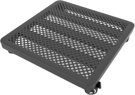 Chariot de fleurs robuste avec roulettes universelles, base de soucoupe carrée, chariot de jardin mobile, 45 x 45 cm, couleur noire pour un déplacement facile des plantes