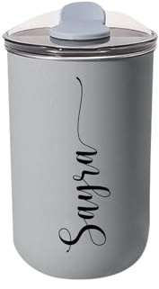 Générique 350 ml Mug Isotherme, Coupe d'eau isolée à double couche personnalisée, Acier Inoxydable Sans BPA,gobelet isotherme avec couvercle, ouverture pour boire, (Gris)