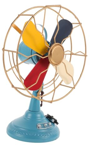 BUGUUYO Ventilador De Escritorio Con Decoración Retro Ventilador Vintage Vintage Para Escritorios Antiguos De Oficina