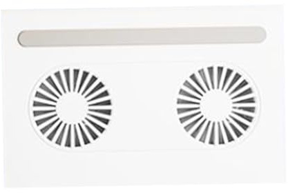 LIGIGWASH Adjustable Laptop Stand Notebook Holder with Dual 3800 Fans and Great Cooling Effect for Strong Ventilation White Abs and Silicone Material, Lightweight Suitable for Desk or Bed