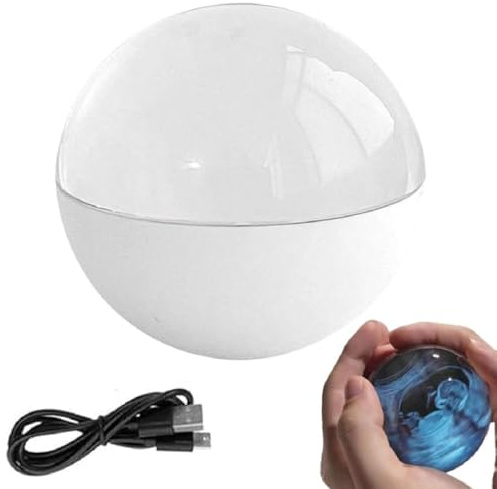 Erinnerungskugel für Hundebesitzer, Die magische Kristallkugel, Memory Orb Video Kugel, Kristallkugel Video Player, Hochladbare Videos und Fotos, 3D-Video-Kristallkugel für Familie und Freunde