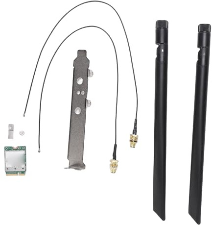 VBESTLIFE Tarjeta QCNCM865 WiFi 7, 5,8 Gbps M.2 Key E Tri Band, Antenas Duales, Módulo Adaptador Inalámbrico de Red para Wins 11