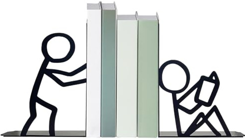 Sujetalibros Decorativos De Metal | Sujetalibros De Escritorio De Oficina Mejorados|Bonitos Sujetalibro-s para Leer, Decoración De Estanterías para Oficina, Escuela, Biblioteca, Regalo Amantes Libros