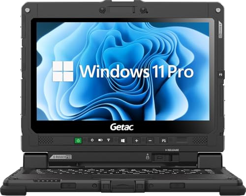 GETAC K120 Rugged Tablet, 12.5-Inch FHD 2-in-1 Touchscreen Laptop, Intel Core i5-8250U, 16GB RAM, 512GB SSD, US QWERTY Keyboard, Windows 11 Pro (Renewed)