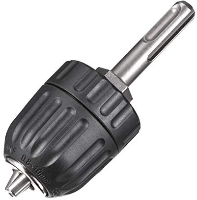 sourcing map 3/8 Keyless Drill Chuck SDS Shank Adapter 0.8-10mm Y45 Steel for Impact Driver Cordless Drill Black