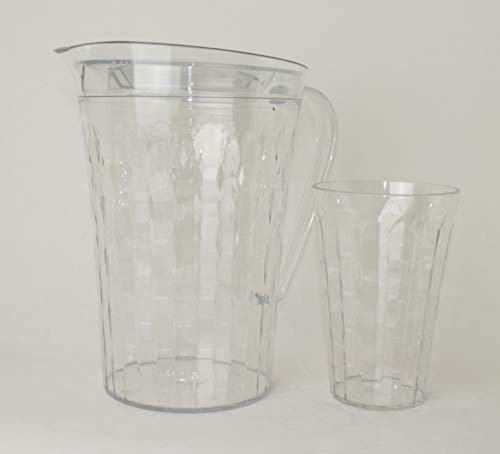 TUPPERWARE Diamant Stella Türkis Klar Kanne 2L + 1x Trinkbecher 475ml + Ausstecher Herz