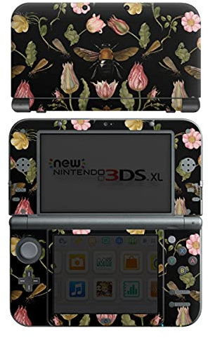 DeinDesign Skin kompatibel mit Nintendo New 3DS XL Folie Sticker Biene Blumenkranz Blüte